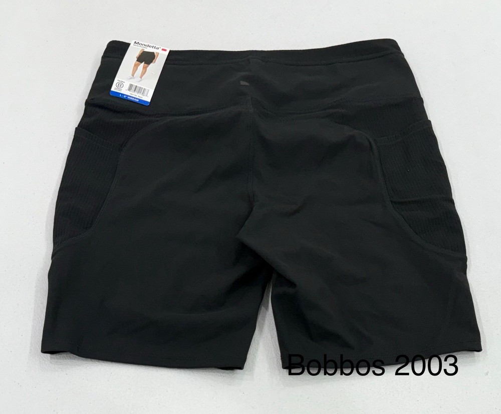 Mondetta Women's Active Bike Shorts, Black, Size L