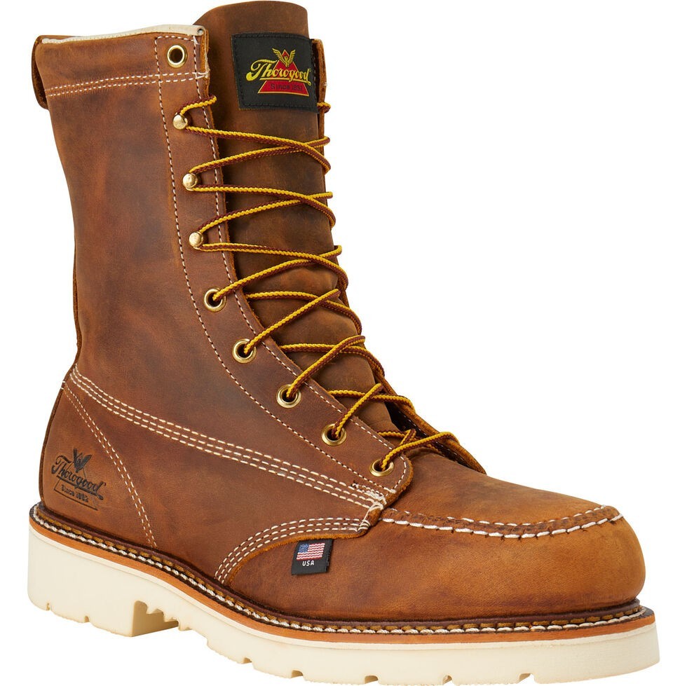 Men's Thorogood 8-Inch Steel Toe Moc Toe Work Boots