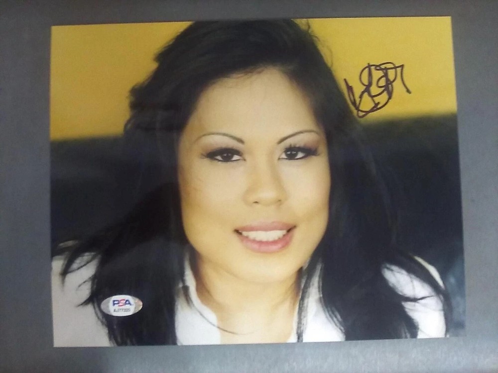 Sasha Hollander Hand Signed Autographed 8x10 color Photo +photo Adult Asian Star