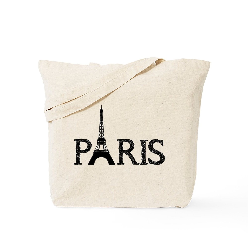 CafePress Paris Natural Canvas Tote Bag, Cloth Shopping Bag (697887031)