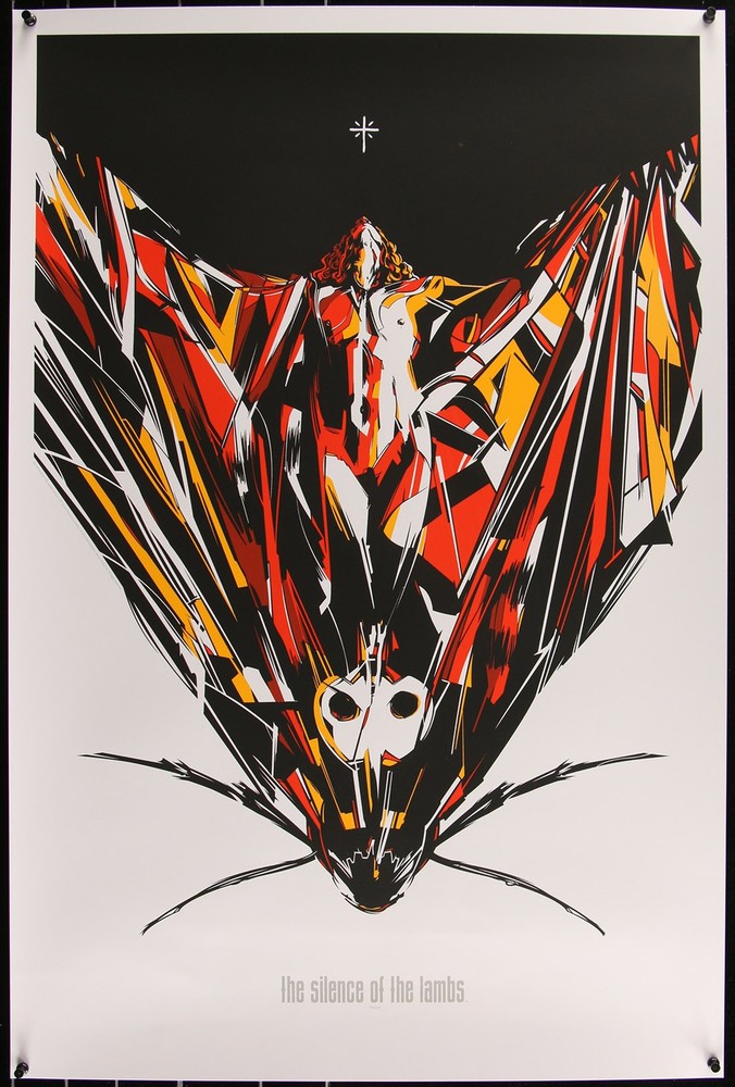 The Silence of the Lambs by Cesar Moreno 52/110 Screen Print Movie Poster MondoArt by Cesar Moreno; 52/110; Measures 24
