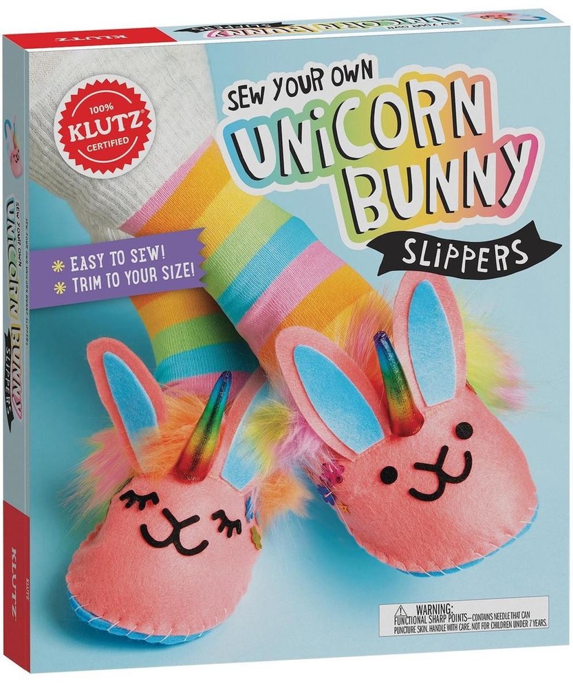 Sew Your Own Unicorn Bunny Slippers by Editors Of Klutz (English) Book & Merchan