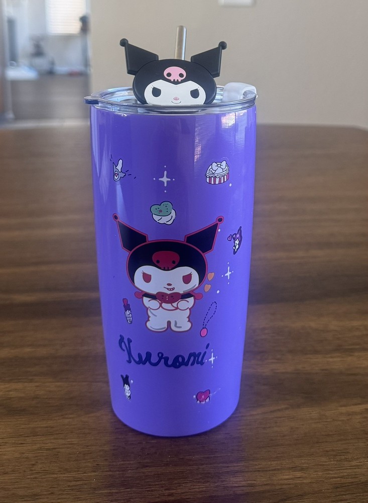 Hello Kitty- Character-Kuromi - Stainless Steel Insulated cup With straw