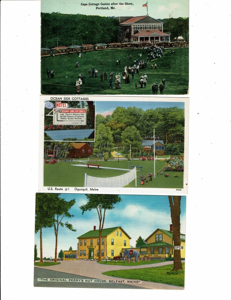 3 Card Maine Lot, Perry's Nut House, Oqunquit Cottages, Portland Casino!