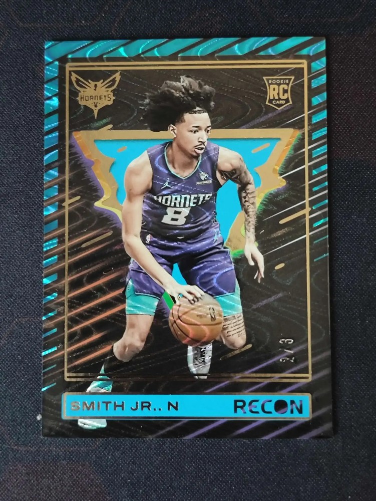 2023-24 Panini Recon Nick Smith Jr. Platinum Swirl FOTL 2/3 Hornets RC FB11