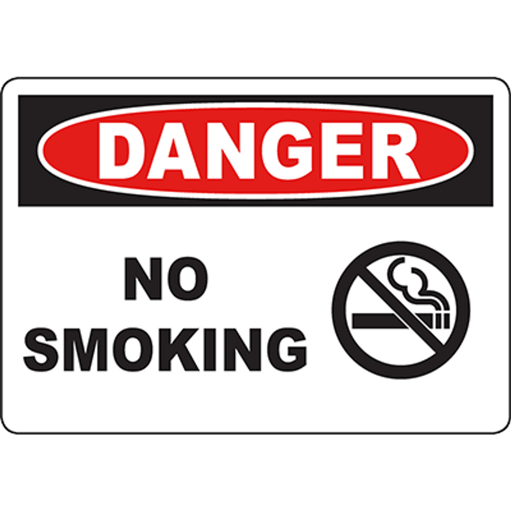Danger No Smoking Weatherproof Vinyl Decal for Bumper or Window