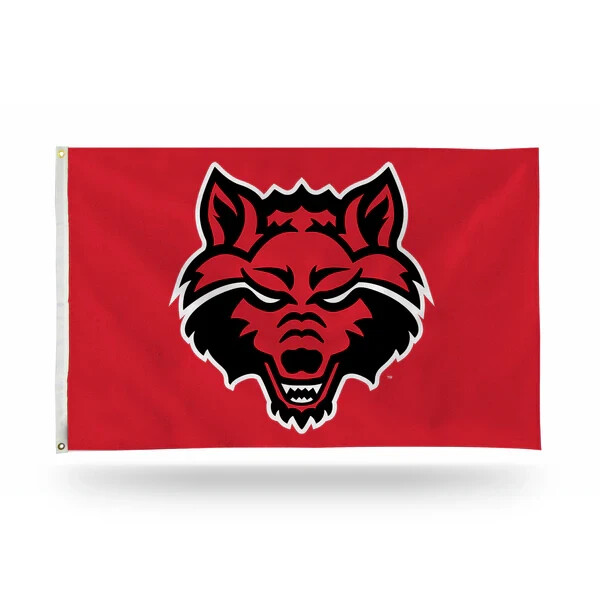 Arkansas State Red Wolves Red Background Team Logo Flag 3x5 FT Banner