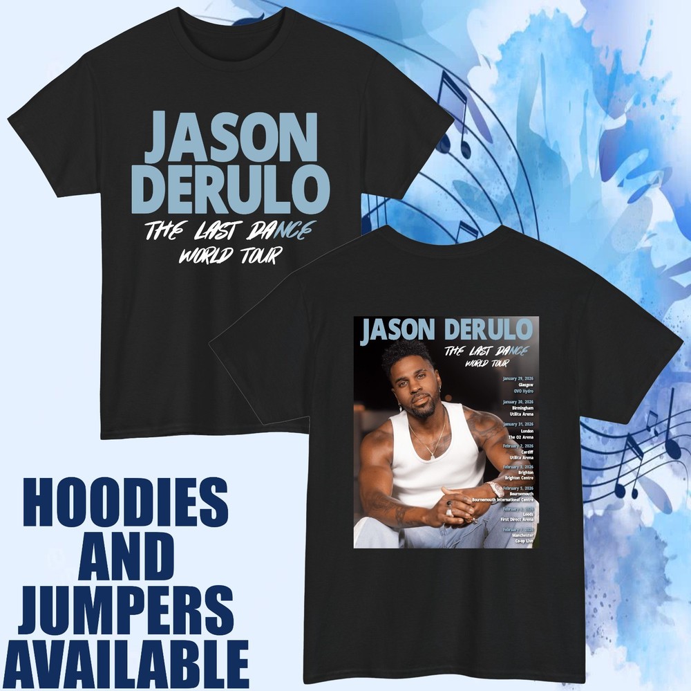 Jason Derulo Music Tour T-Shirt World Tour 2026 Pop Fan Unisex Gift Tee Top