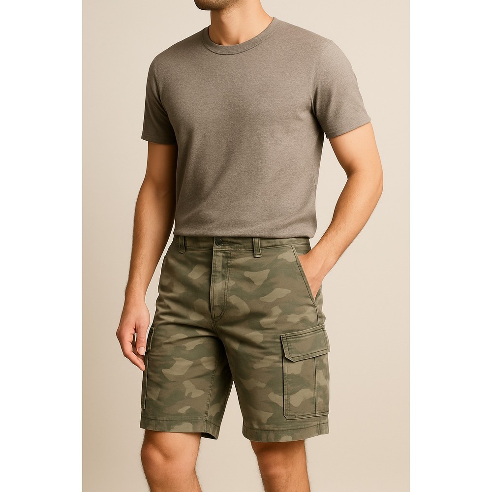 Signature Levi Strauss Men's Cargo Shorts 3XL Gray Nylon – Outdoor Utility Wear