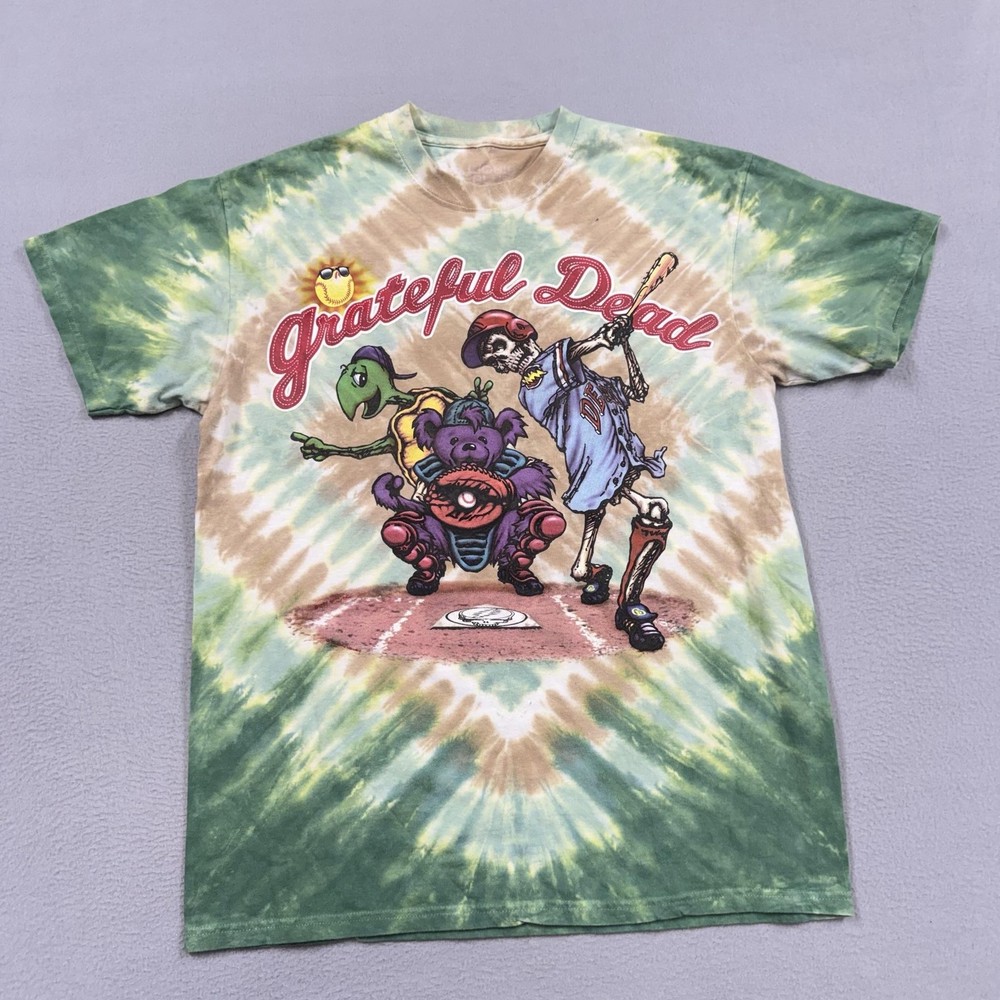 Liquid Blue Grateful Dead Shirt Mens Large Tie Dye Steal Your Base Baseball Tee