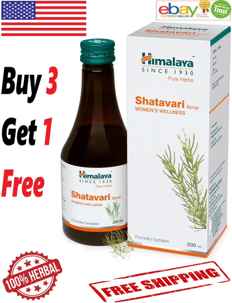 Himalaya Shatavari Syrup For Women's Wellness 100% Natural 200ml. (Free Ship)