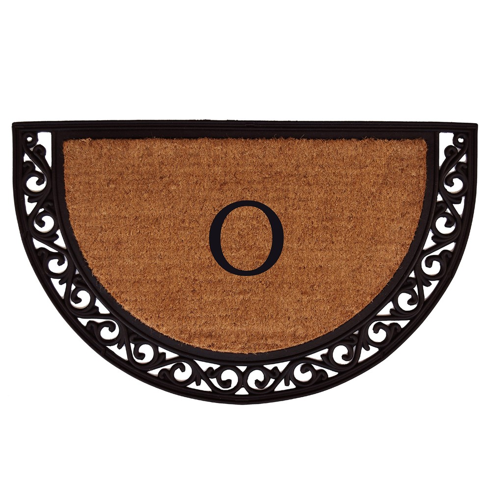 100101830O Ornate Scroll Heavy-Duty Monogrammed Doormat (Letter O)