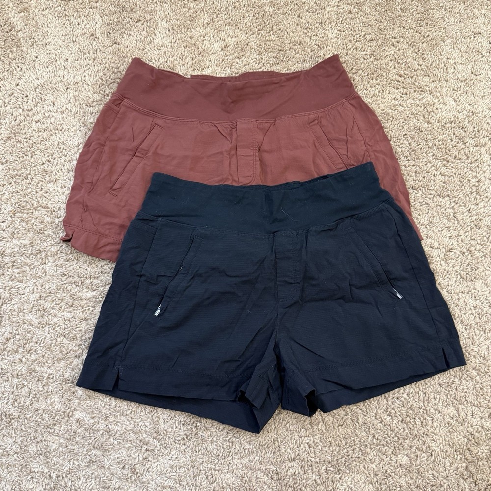 Athleta Women’s Trekkie North Shorts Lot 2 Mid-Rise Lightweight Stretch Size 10