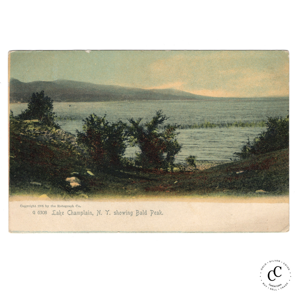1905 Lake Champlain NY Postcard - Bald Peak - Rotograph Co.