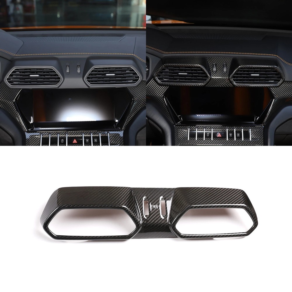 Real Dry Carbon FIber For Lamborghini Urus 2018-2025 Center Air Vent Trim Cover