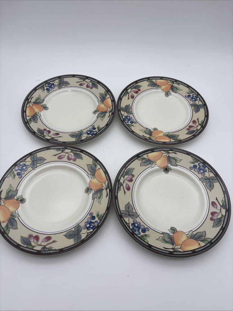 Set of 4 - Mikasa Garden Harvest Bread & Butter Plates 6.5” CAC29