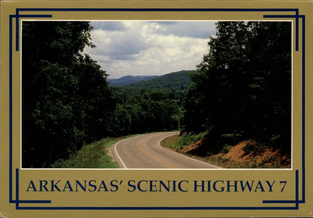Arkansas' scenic Highway 7 Ozark Mountains ~ unused postcard sku051