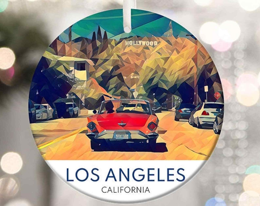Los Angeles Ornament Christmas Gift Christmas Ornament Los Angeles Christmas