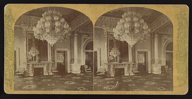 Photo:Washington DC President's House Great East Room 1870s Stereo View