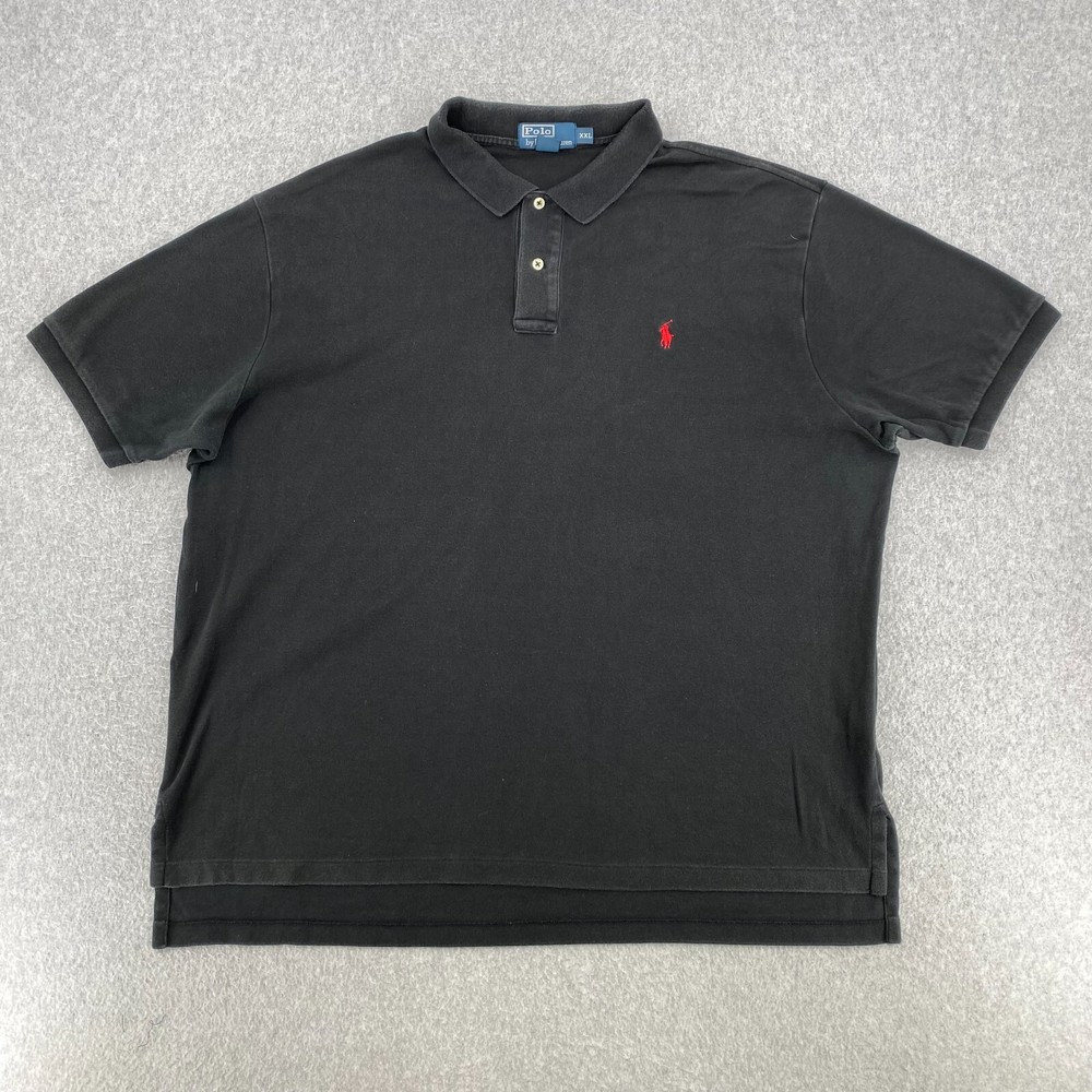 Polo Ralph Lauren Shirt Men's 2XL Black Short Sleeve Classic Cotton Pique Pony