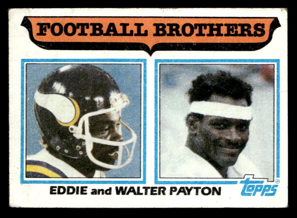 Eddie and Walter Payton 1982 Topps Football Card #269 Fair-Good Condition