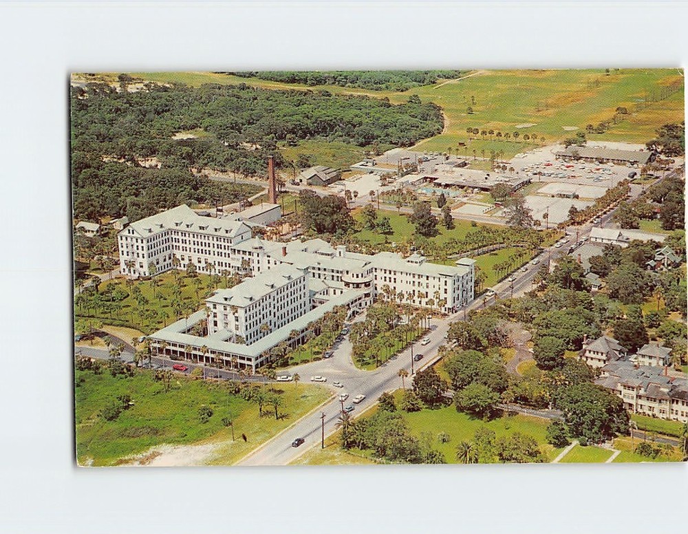 Postcard Aerial View of Ormond Beach Hotel Florida USA