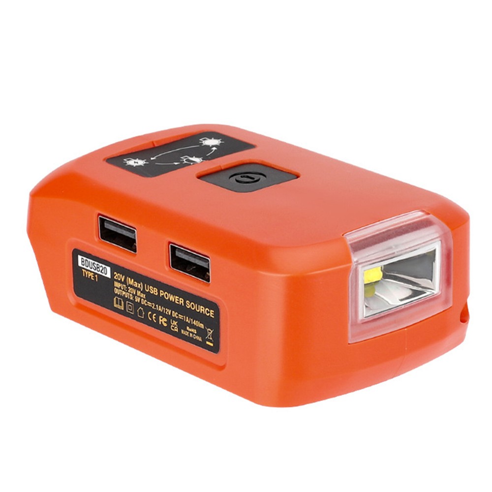 Black & Decker 20V Battery to USB Phone Charger Adapter for Lithium-Ion Batteries  