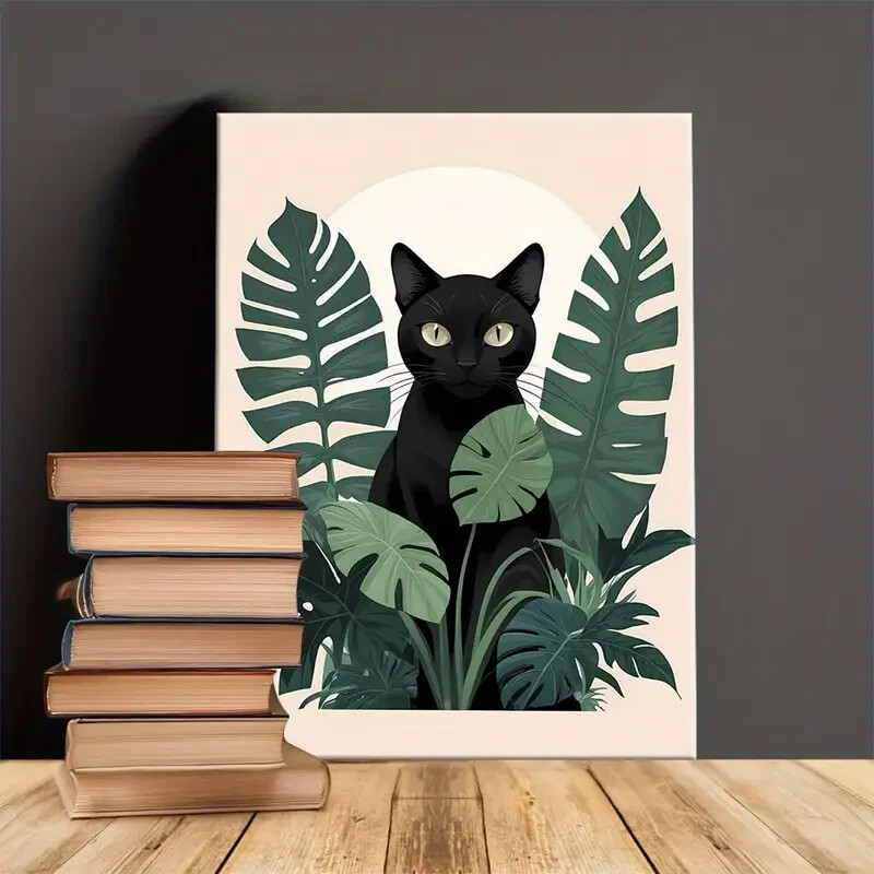 Vintage Monstera Deliciosa Leaf Canvas Wall Art Unframed or Framed Option