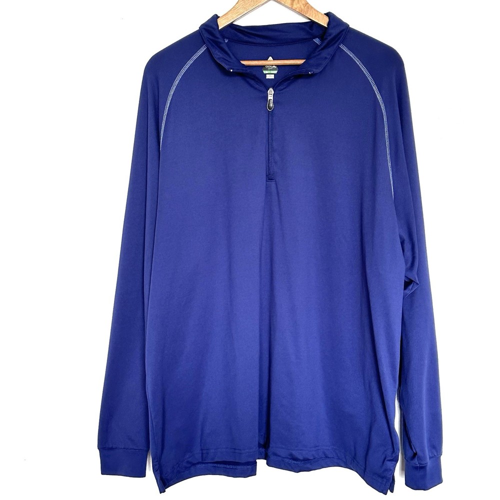 Bolle Golf Pullover Men’s XL Blue 1/4 Zip Long Sleeve Athletic Tech Stretch