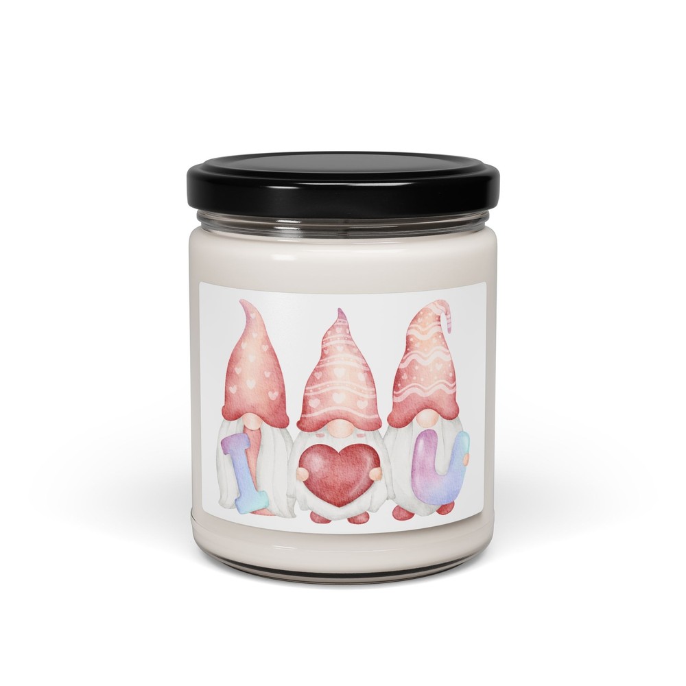 Valentines Gnome Scented Candle 9oz Romantic I Love You Gift for Home  