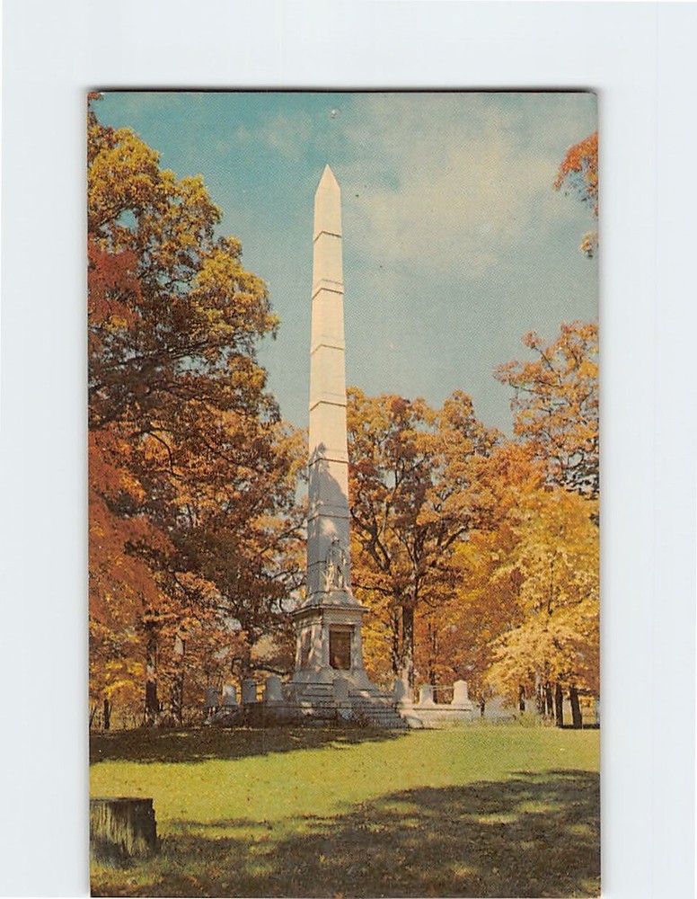 Postcard Tippecanoe Battle Ground Monument Indiana USA