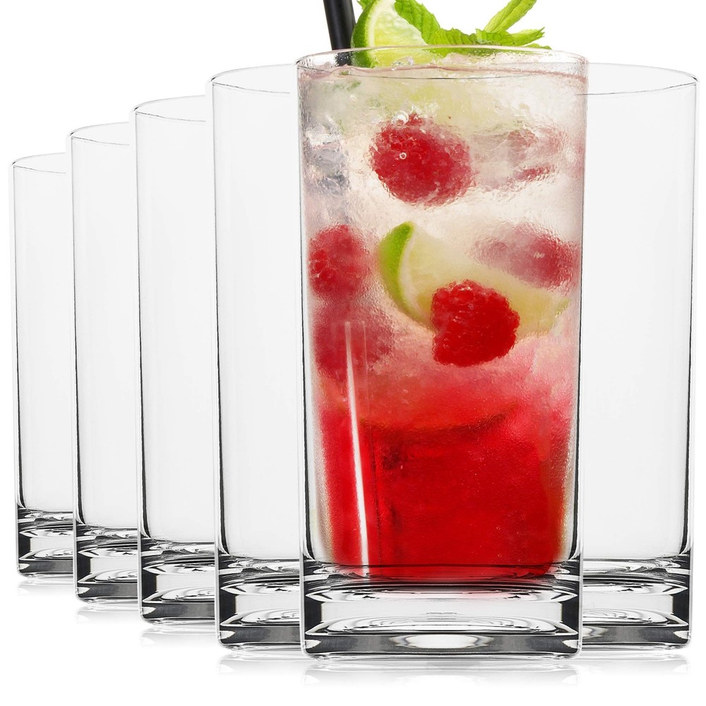 Unbreakable 16 oz Tritan Plastic Drinking Glasses for Juice Beverages and More