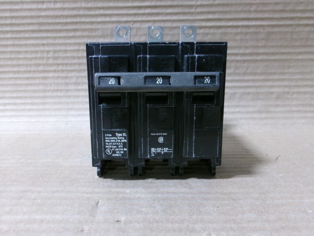 NEW Siemens BL B320 3 Pole 20 Amp 240V Bolt-on Circuit Breaker NTO AK