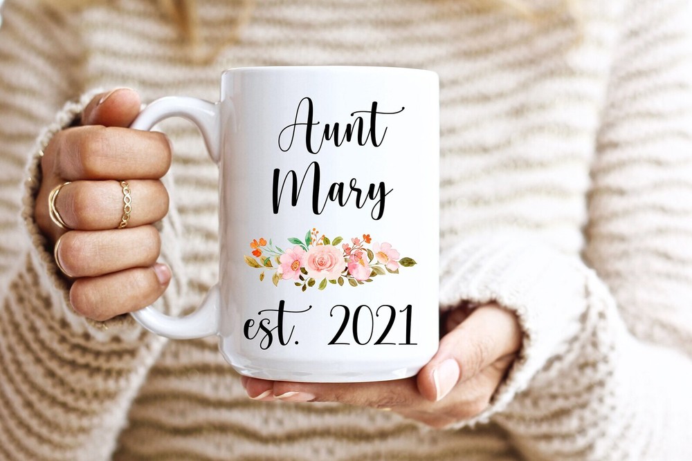 Personalized Aunt Mug Aunt Est New Aunt Mug Pregnancy Announcement Aunt