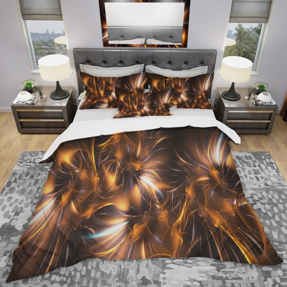 Designart 'Silver and Gold Stars' Modern & Contemporary