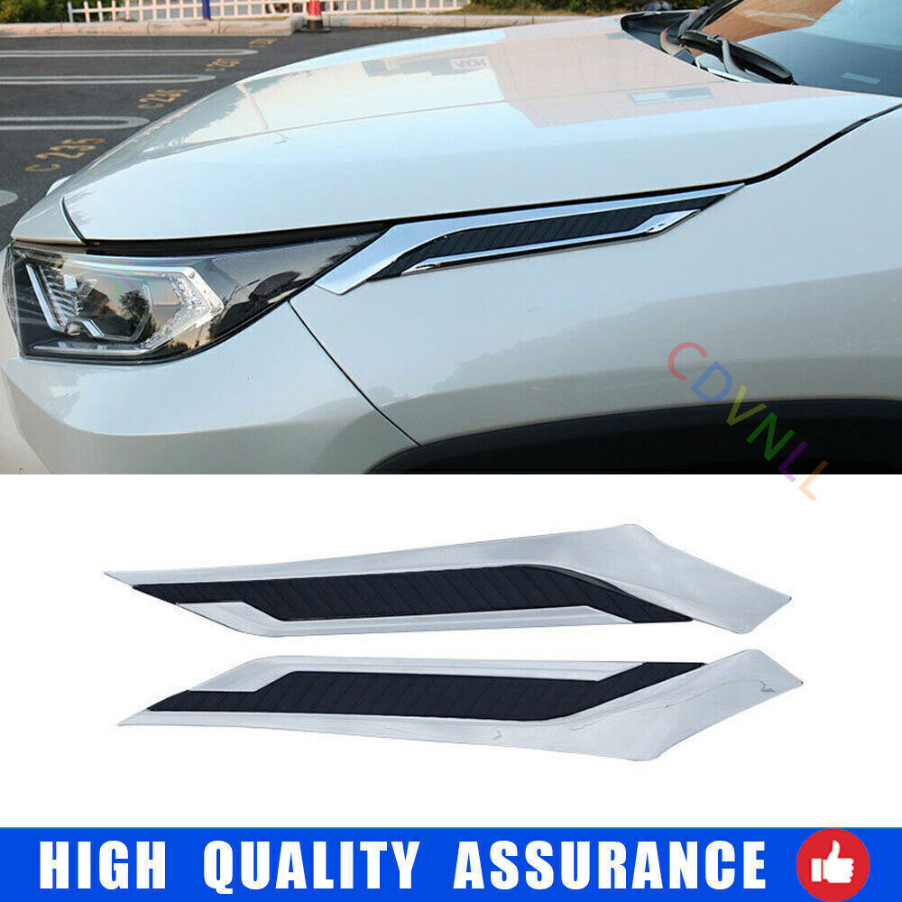 2019-2023 Toyota RAV4 Chrome Silver Headlight Eyebrow Trim Strip  