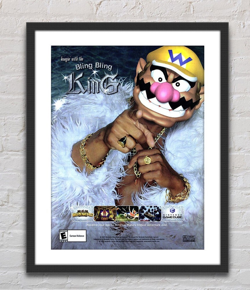 Wario World Nintendo GameCube Glossy Promotional Poster Unframed G1196