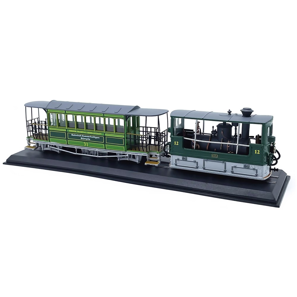 1:87 1894 Swiss G3-3 Rail Tram Vintage Steam Locomotive Plastic Car Model Gift
