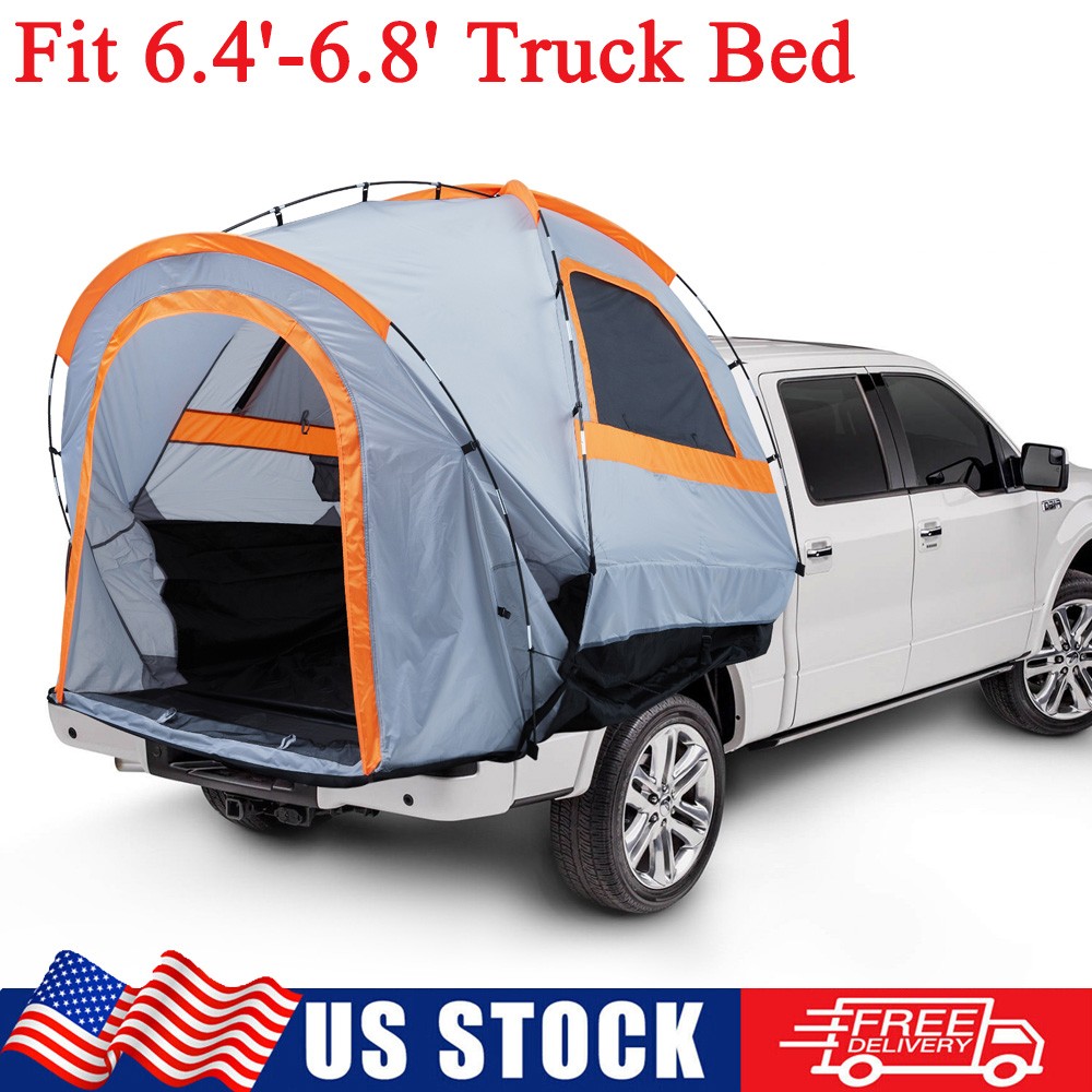 Portable 6.4-6.8ft Waterproof Pickup Truck Tent for 2-Person Camping