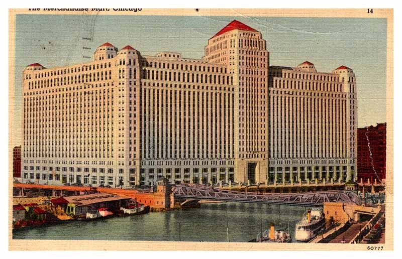 Postcard BUILDING SCENE Chicago Illinois IL m/09 AR6783