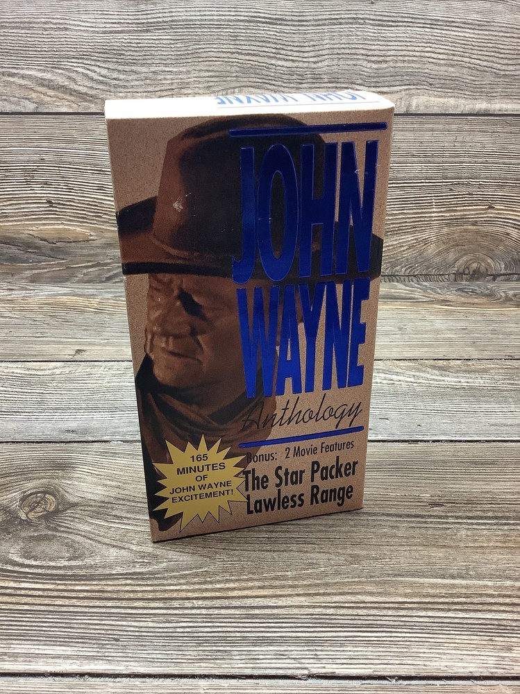John Wayne Anthology W/Star packer/Lawless Range (VHS, 1991, 2-Tape Set, 2-Pack)
