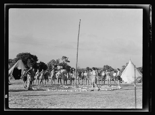 Photo:Zikhron Yaakov Israel 1939 Vintage Season Harvest Workers Tents