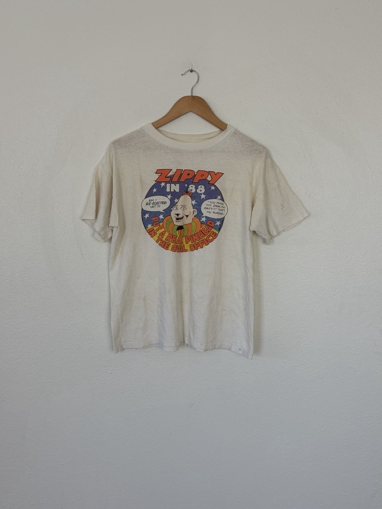 OG 80s Zippy Pinhead VTG T-Shirt Used Single Stitch Distressed Bill Griffith