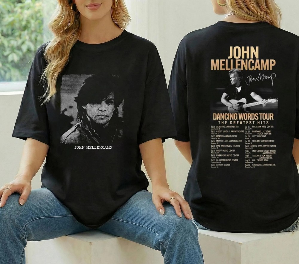 John Mellencamp Dancing Words Tour 2026 Unisex T-Shirt