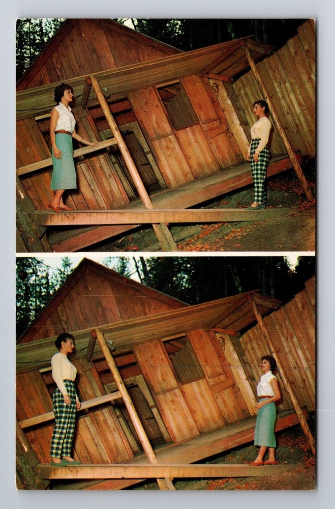 St Ignace MI-Michigan, the Mystery Spot, Advertising, Antique Vintage Postcard