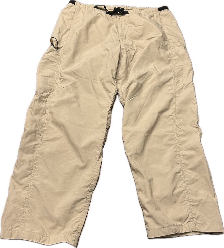 Vintage Patagonia Hiking GI II Pants Men XL Beige Belted Gorpcore Baggy 90s