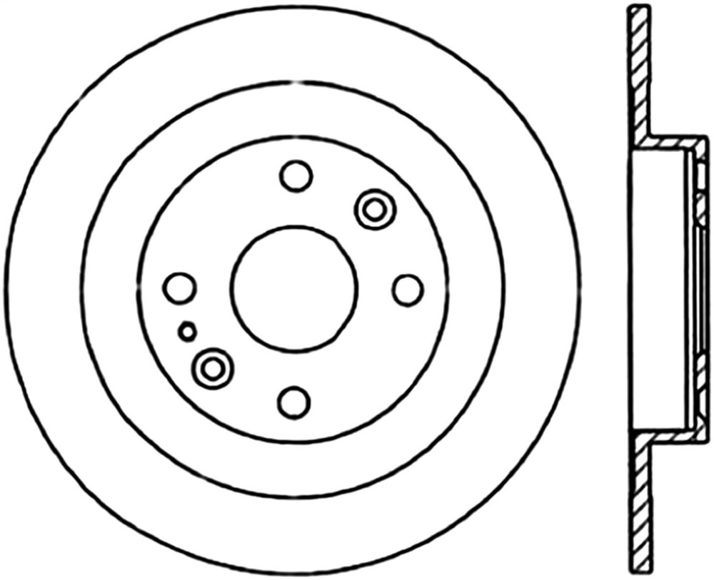 StopTech 126-45041CSR StopTech Sport Rotors Cryo Slot Rear Right 9.88 in. Dia. 1