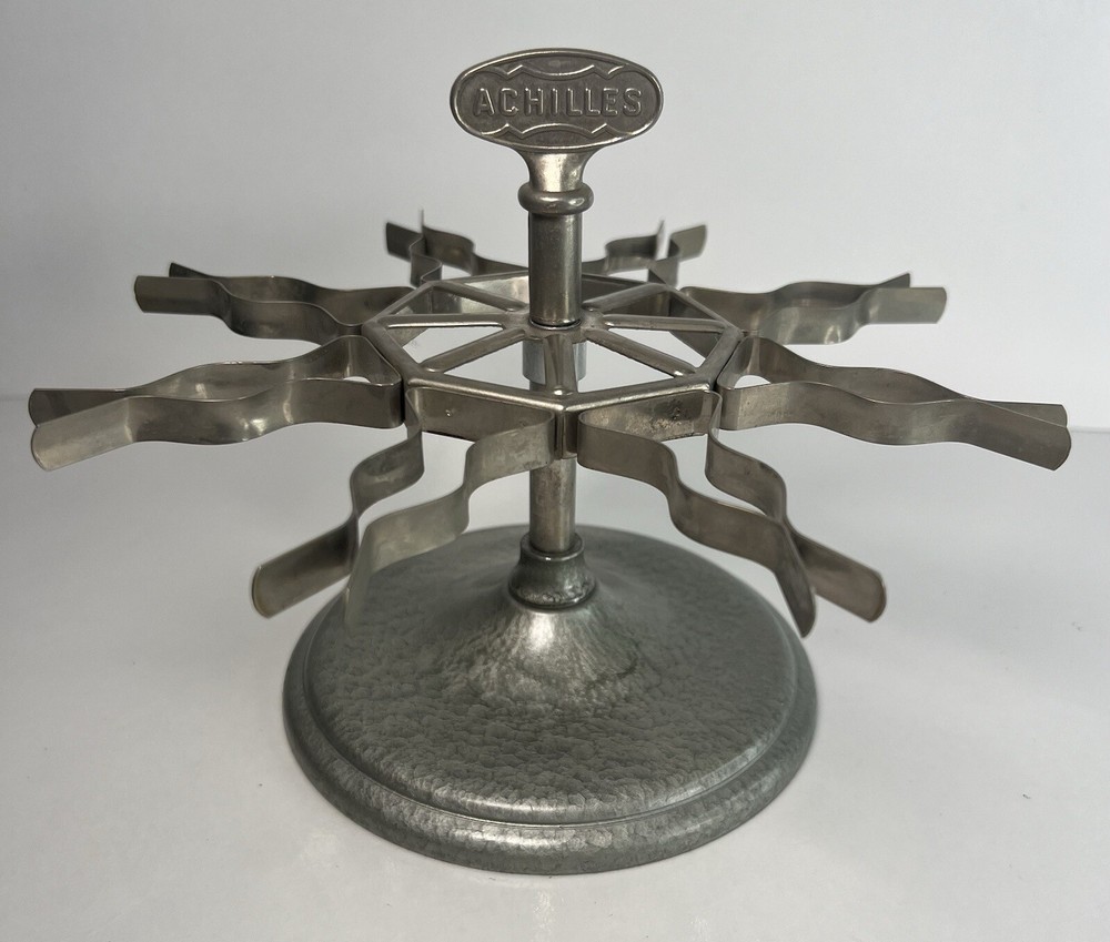 Vintage Achilles 8 Rubber Stamp Holder Carousel Stand Revolving Desk Accessory-image