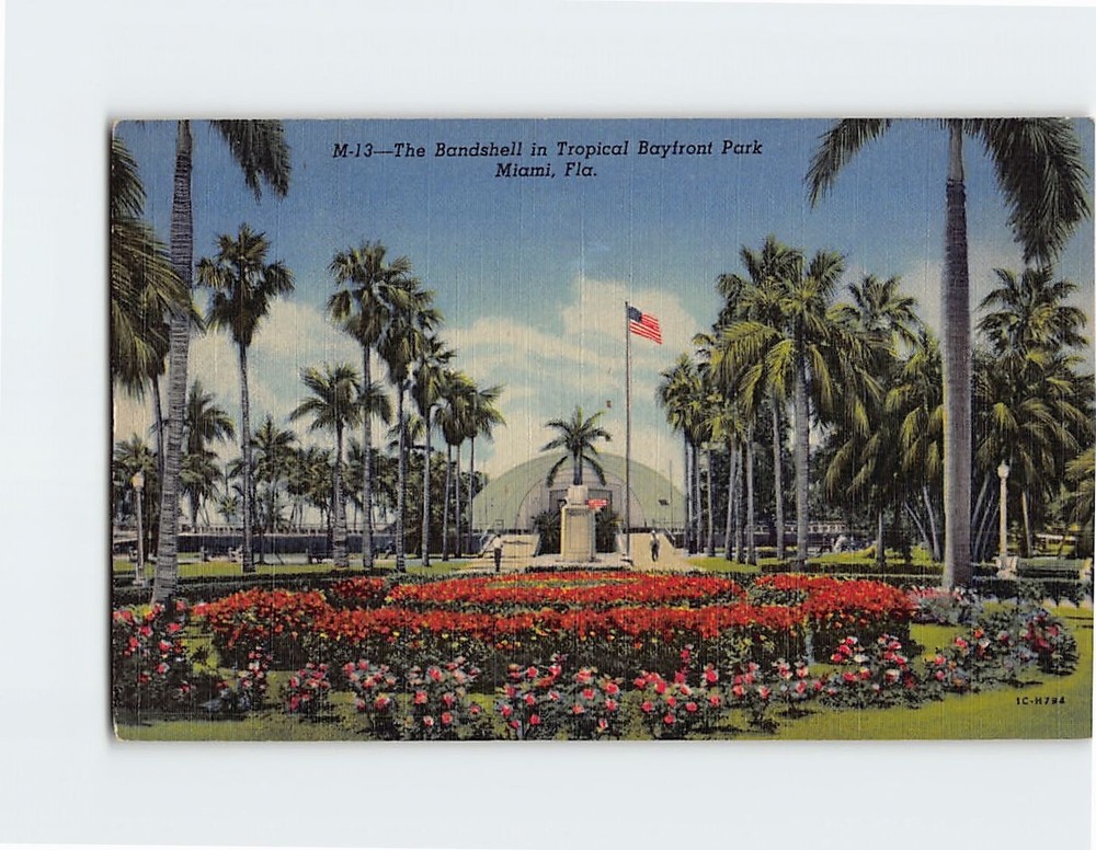 Postcard The Bandshell in Tropical Bayfront Park Miami Florida USA