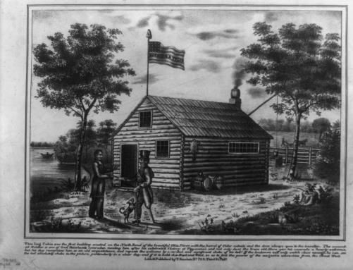 Log Cabin,1st Building erected on North Road,1840,William Henry Harrison,Tyler